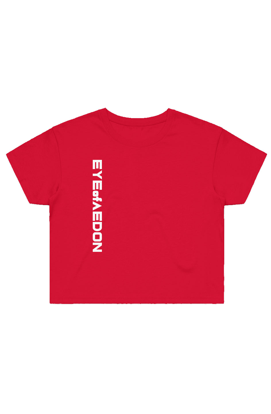 EYEofAEDON VERTIC CROP TEE (RED)