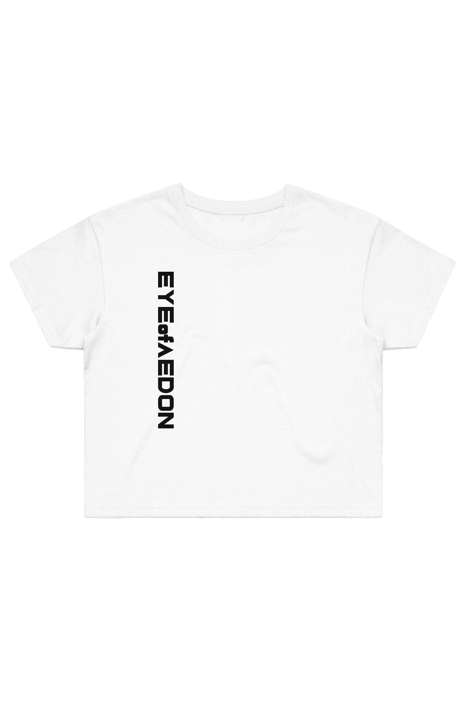 EYEofAEDON VERTIC CROP TEE (WHITE)