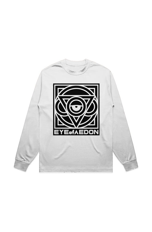 THIRD EYE MIRRORED LONG SLEEVE TEE (WHITE)