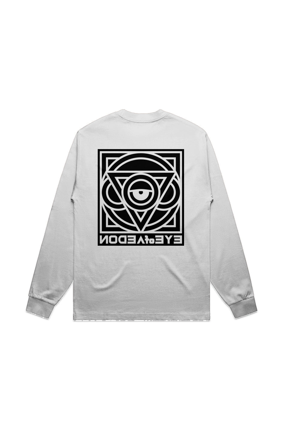 THIRD EYE MIRRORED LONG SLEEVE TEE (WHITE)