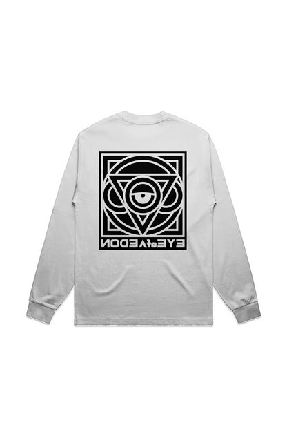 THIRD EYE MIRRORED LONG SLEEVE TEE (WHITE)