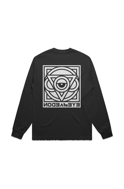 THIRD EYE MIRRORED LONG SLEEVE TEE (BLACK)