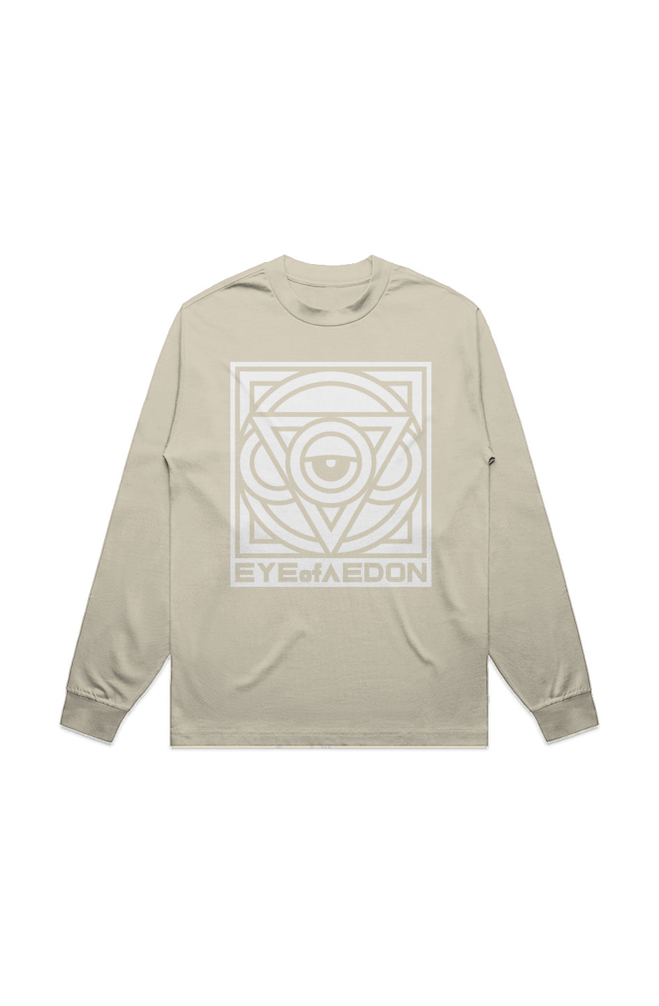 THIRD EYE MIRRORED LONG SLEEVE TEE (BUTTER)