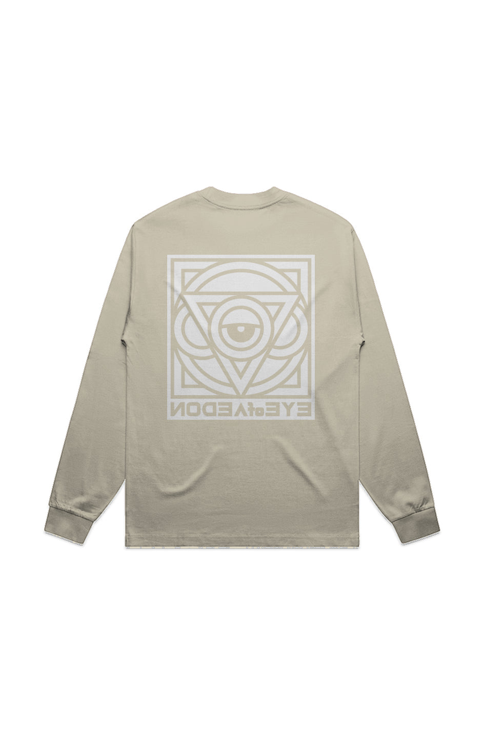 THIRD EYE MIRRORED LONG SLEEVE TEE (BUTTER)