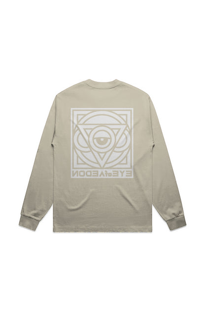 THIRD EYE MIRRORED LONG SLEEVE TEE (BUTTER)