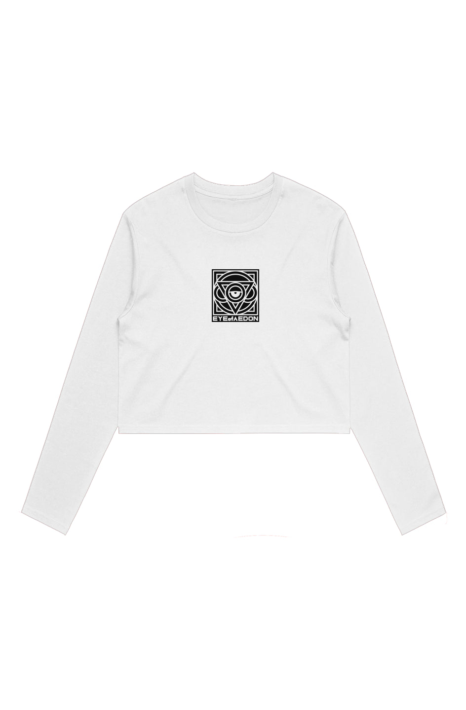 THIRD EYE LONG SLEEVE CROP TEE (WHITE)