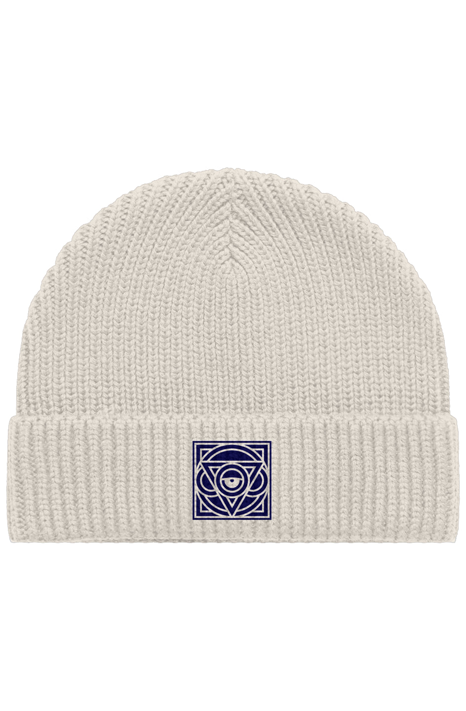 THIRD EYE HEAVY GAUGE BEANIE (ECRU/NAVY)