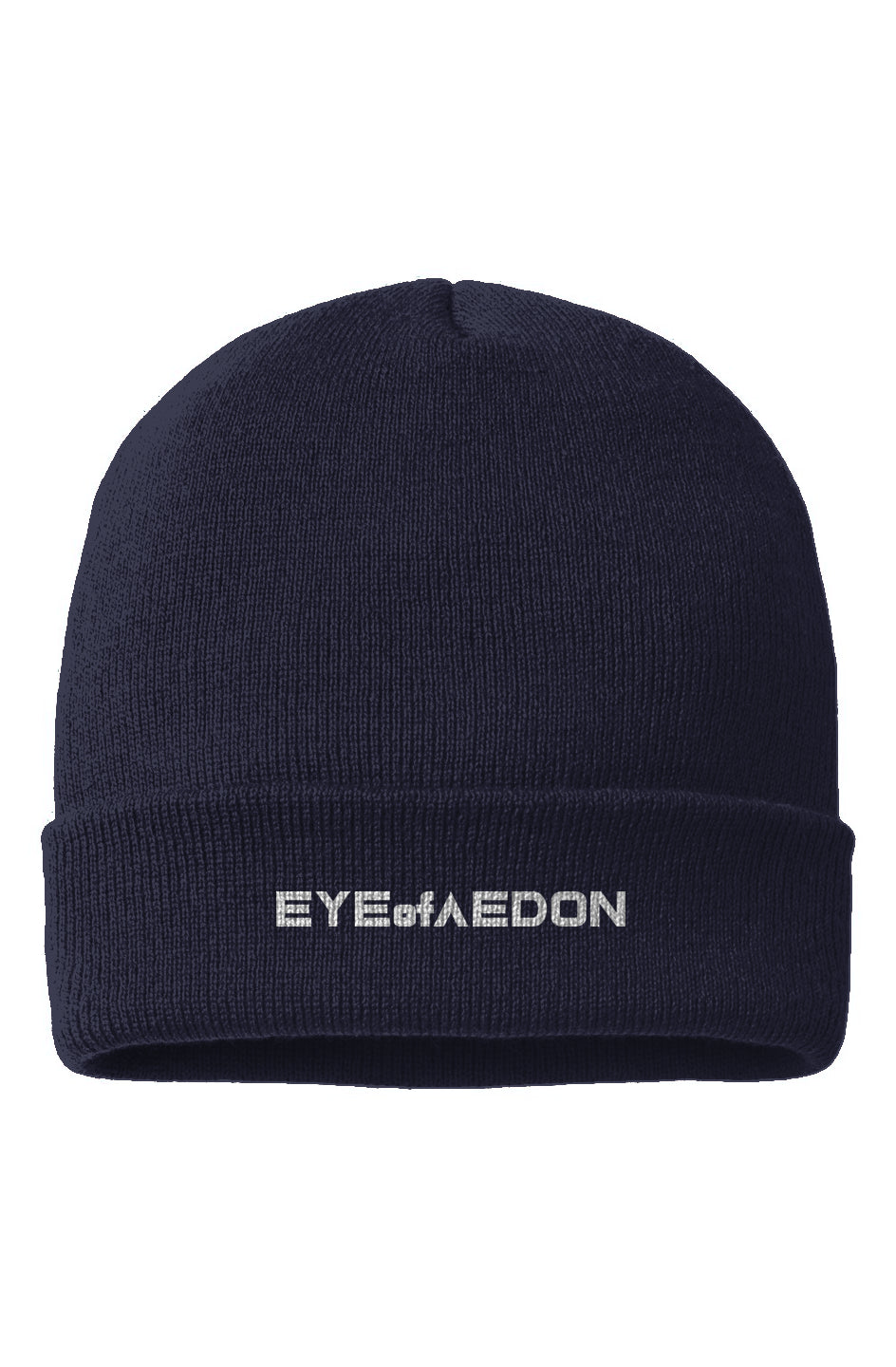 EYEofAEDON BEANIE (NAVY/WHITE)