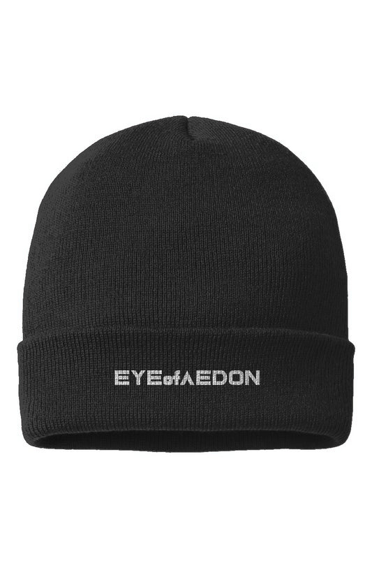 EYEofAEDON BEANIE (BLACK/WHITE)