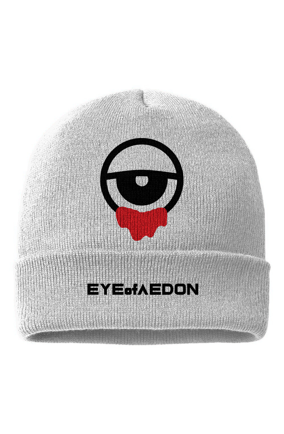 SACRIFICIAL EYE BEANIE (WHITE/BLACK/RED)